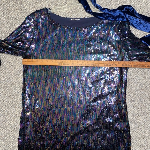 Blue with iridescent sequin dress - Picture 9 of 9